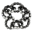 Crystal Bracelets LO3831 Ruthenium Brass Bracelet with Top Grade Crystal