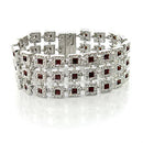 Crystal Bracelets LO444 Rhodium Brass Bracelet with Crystal in Siam