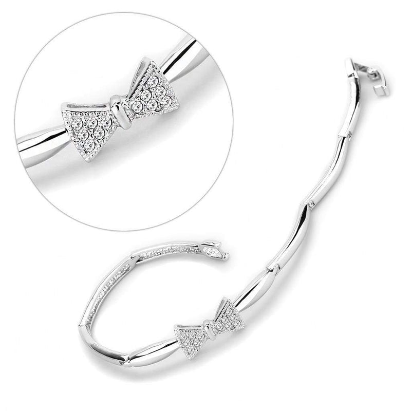 Crystal Bracelets LO4742 Rhodium Brass Bracelet with Top Grade Crystal