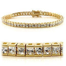 Gold Bracelet For Women 47101 Gold Brass Bracelet with AAA Grade CZ
