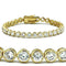 Gold Bracelet For Women 47202 Gold Brass Bracelet with AAA Grade CZ