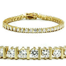 Gold Bracelet For Women 47205 Gold Brass Bracelet with AAA Grade CZ