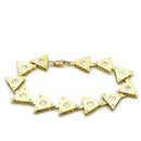 Gold Bracelet For Women LO2012 Matte Gold & Gold Brass Bracelet with CZ