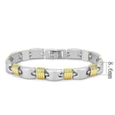 Gold Bracelet LO4738 Gold+Rhodium White Metal Bracelet