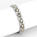 Gold Bracelet LO4739 Gold+Rhodium White Metal Bracelet