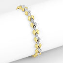 Gold Bracelet LO4743 Gold+Rhodium Brass Bracelet with AAA Grade CZ