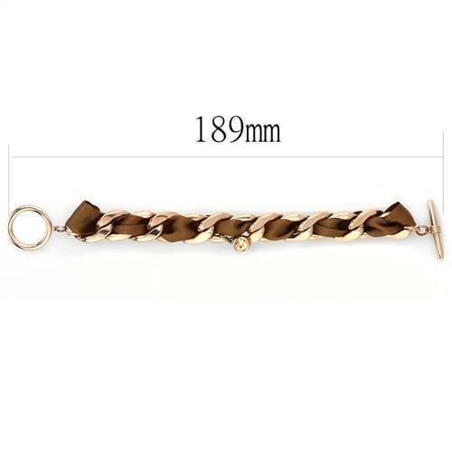 Gold Bracelet TK3066 Rose Gold - Stainless Steel Bracelet with Crystal