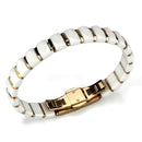 Gold Charm Bracelet 3W993 Rose Gold - Stainless Steel Bracelet with Ceramic