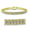 Gold Charm Bracelet 415906 Gold Brass Bracelet with AAA Grade CZ