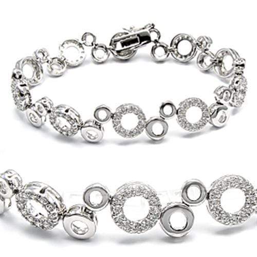 Silver Bracelet 6X104 - 925 Sterling Silver Bracelet with AAA Grade CZ