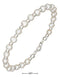 Silver Bracelets Sterling Silver 7.5" Silver And Freshwater Cultured Pearl Beaded Bracelet JadeMoghul Inc.