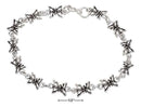 Silver Bracelets Sterling Silver 7" Antiqued Link Mini Butterfly Bracelet JadeMoghul Inc.