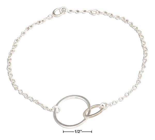 Silver Bracelets Sterling Silver 7" Interlocking Linked Love Circles Bracelet JadeMoghul Inc.