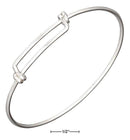 Silver Bracelets Sterling Silver Adjustable Charm Bangle Bracelet JadeMoghul