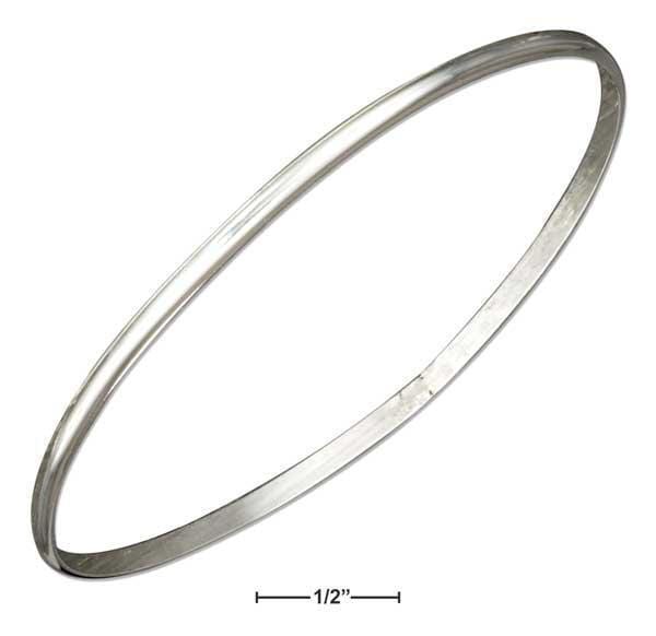 Silver Bracelets Sterling Silver Bracelet:  2.5MM Domed Plain Bangle Bracelet JadeMoghul Inc.