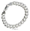 Silver Bracelets Sterling Silver Bracelet:  7" 8mm Charm Link Bracelet JadeMoghul