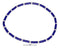 Silver Bracelets Sterling Silver Bracelet:  7" Deep Blue Heishi Bead Stretch Bracelet With Silver Accent Beads JadeMoghul Inc.