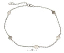 Silver Bracelets Sterling Silver Bracelet:  9"-10" Adjustable Flat Circles Anklet JadeMoghul Inc.