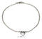 Silver Bracelets Sterling Silver Bracelet:  9" Italian 2mm Rope Chain With Heart Anklet JadeMoghul