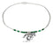 Silver Bracelets Sterling Silver Bracelet:  9" Liquid Silver And Reconstituted Malachite Heishi Horse Anklet JadeMoghul