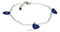 Silver Bracelets Sterling Silver Dangling Multi Cobalt Blue Sea Glass Anklet JadeMoghul