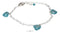 Silver Bracelets Sterling Silver Dangling Multi Turquoise Sea Glass Anklet JadeMoghul