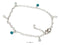 Silver Bracelets Sterling Silver Dangling Ocean Color Beads Sea Glass Anklet JadeMoghul