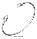 Silver Bracelets Sterling Silver Double Love Knot Cuff Bracelet JadeMoghul