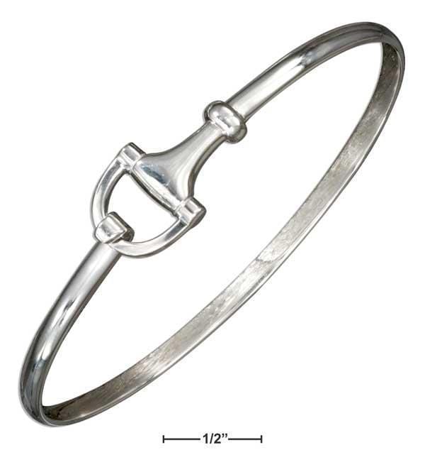 Silver Bracelets STERLING SILVER HUNT DEE SNAFFLE BIT BANGLE BRACELET JadeMoghul