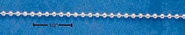 20" Sterling Silver Chain:  150 Bead Chain (1.5MM)