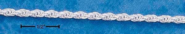 24" Sterling Silver 050 Solid Diamond-Cut Rope Chain (2.25 MM)