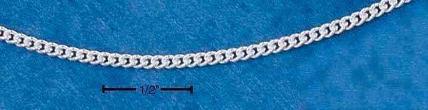 24" Sterling Silver Chain:  050 Curb (1.5 MM)