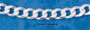 9" Sterling Silver Chain:  Curb 180 Chain (7 MM)