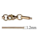 Silver Chains Gold Chain TK2436R Rose Gold - Stainless Steel Chain Alamode Fashion Jewelry Outlet