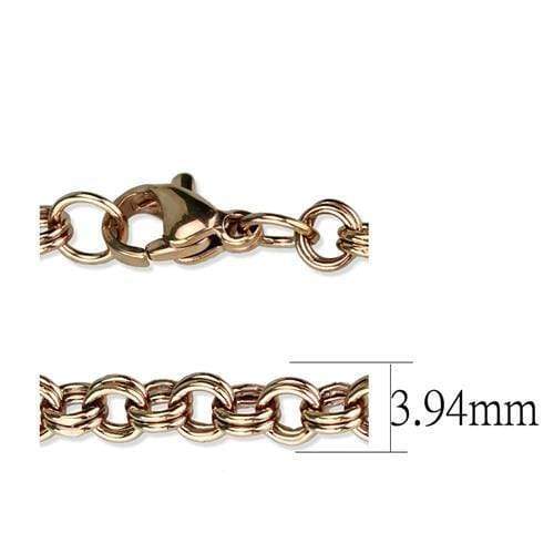 Silver Chains Rose Gold Chain TK2438R Rose Gold - Stainless Steel Chain Alamode Fashion Jewelry Outlet