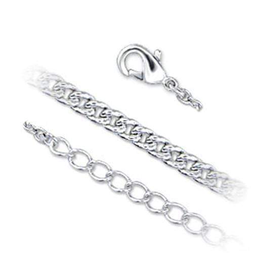 Silver Chains Silver Chain LOA1177 Silver Brass Chain Alamode Fashion Jewelry Outlet
