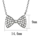 Silver Charms & Pendants Chain Necklace 3W1021 Rhodium Brass Chain Pendant with AAA Grade CZ Alamode Fashion Jewelry Outlet