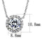 Silver Charms & Pendants Chain Necklace 3W1027 Rhodium Brass Chain Pendant with AAA Grade CZ Alamode Fashion Jewelry Outlet