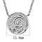 Silver Charms & Pendants Chain Necklace 3W1029 Rhodium Brass Chain Pendant with AAA Grade CZ Alamode Fashion Jewelry Outlet