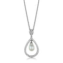 Silver Charms & Pendants Chain Necklace 3W1031 Rhodium Brass Chain Pendant with Synthetic Alamode Fashion Jewelry Outlet