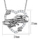 Silver Charms & Pendants Chain Necklace 3W1034 Rhodium Brass Chain Pendant with AAA Grade CZ Alamode Fashion Jewelry Outlet