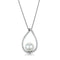 Silver Charms & Pendants Chain Necklace 3W1036 Rhodium Brass Chain Pendant with Synthetic Alamode Fashion Jewelry Outlet