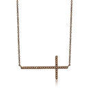 Chain Necklace 3W1131 Coffee light Brass Chain Pendant with AAA Grade CZ