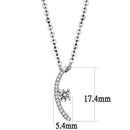 Chain Necklace DA092 Stainless Steel Chain Pendant with AAA Grade CZ
