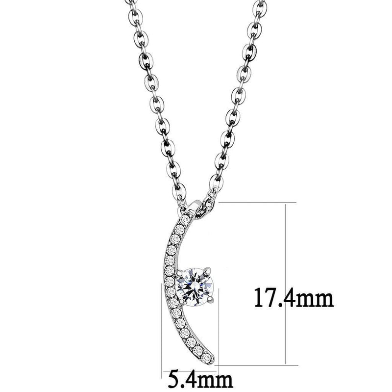 Chain Necklace DA092 Stainless Steel Chain Pendant with AAA Grade CZ