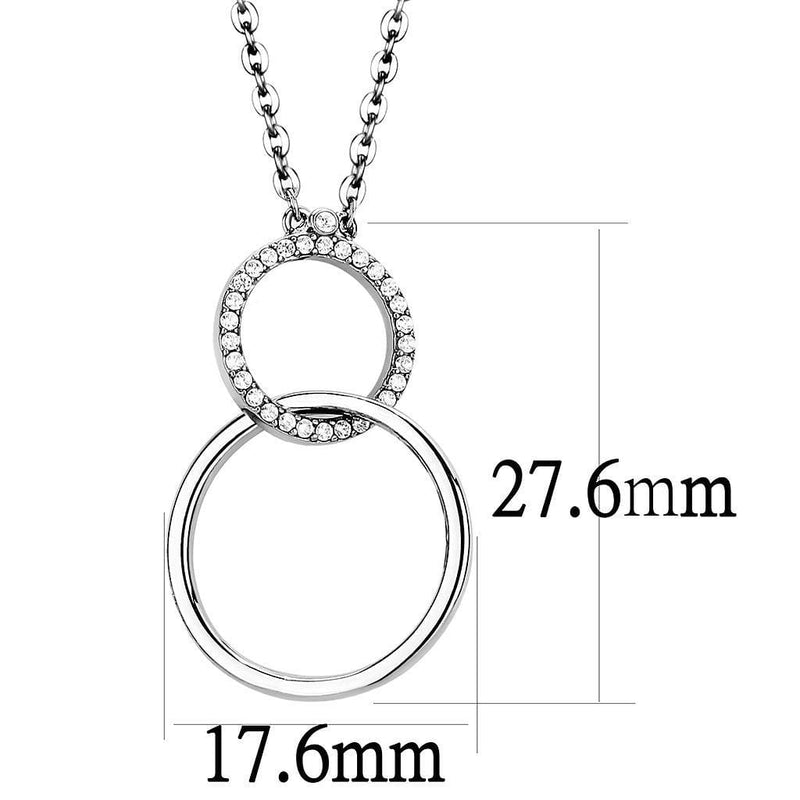 Silver Charms & Pendants Chain Necklace DA097 Stainless Steel Chain Pendant with AAA Grade CZ Alamode Fashion Jewelry Outlet