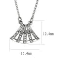 Silver Charms & Pendants Chain Necklace DA380 Stainless Steel Chain Pendant with AAA Grade CZ Alamode Fashion Jewelry Outlet