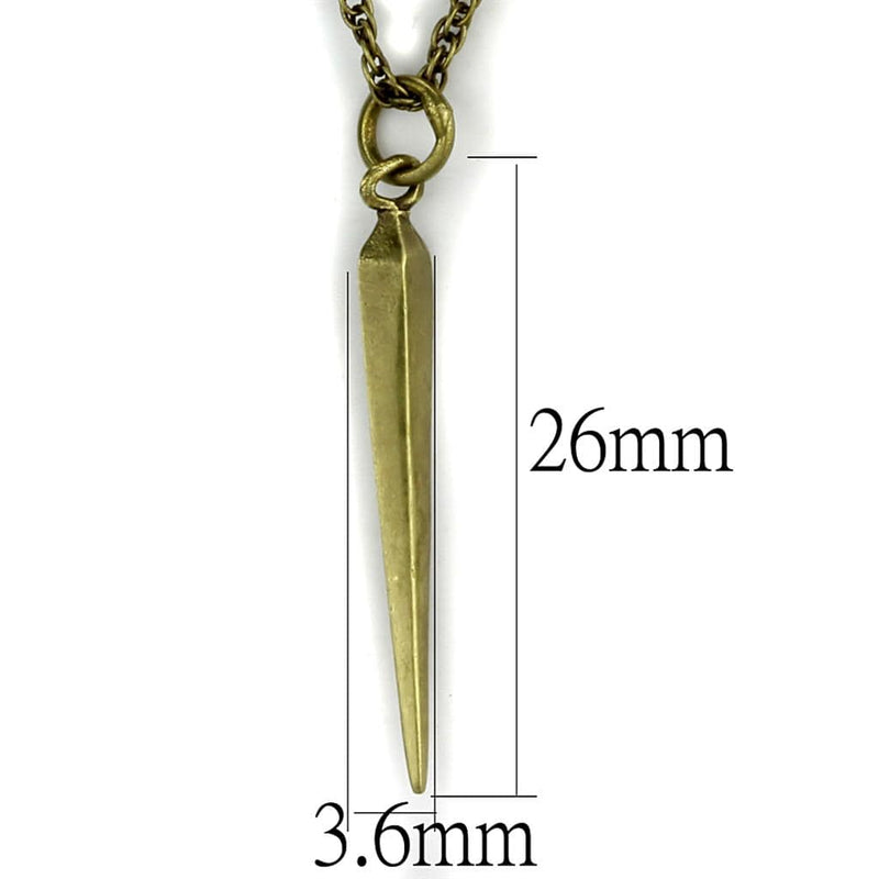 Chain Necklace LO3707 Antique Copper Brass Chain Pendant