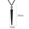 Chain Necklace LO3708 TIN Cobalt Black Brass Chain Pendant