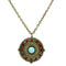 Chain Necklace LO3838 Antique Copper Brass Chain Pendant with Synthetic